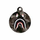 Shark Mouth Pattern Wet Sticking Tracker Protective Case for AirTag(Black) - 1