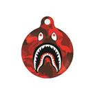 Shark Mouth Pattern Wet Sticking Tracker Protective Case for AirTag(Red) - 1