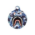 Shark Mouth Pattern Wet Sticking Tracker Protective Case for AirTag(Blue) - 1