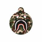 Shark Mouth Pattern Wet Sticking Tracker Protective Case for AirTag(Brown) - 1