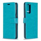 For Samsung Galaxy S21 Crazy Horse Texture Horizontal Flip Leather Case with Holder & Card Slots & Wallet & Photo Frame(Blue) - 1