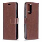 For Motorola Moto G100 Crazy Horse Texture Horizontal Flip Leather Case with Holder & Card Slots & Wallet & Photo Frame(Brown) - 1