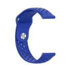 For Samsung Galaxy S3 / Galaxy Watch 46mm Vent Hole Silicone Watch Band(Royal Blue) - 1