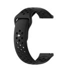 For Samsung Galaxy S3 / Galaxy Watch 46mm Vent Hole Silicone Watch Band(Black) - 1