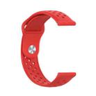 For Samsung Galaxy S3 / Galaxy Watch 46mm Vent Hole Silicone Watch Band(Red) - 1