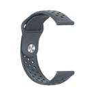 For Samsung Galaxy S3 / Galaxy Watch 46mm Vent Hole Silicone Watch Band(Gray) - 1