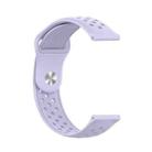 For Samsung Galaxy S3 / Galaxy Watch 46mm Vent Hole Silicone Watch Band(Light Purple) - 1