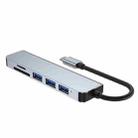 6 in 1 Type C to 3 x USB Ports + SD/TF + HDMI Docking Station - 1