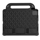 For iPad Air 4 10.9 2020 Diamond Series EVA Anti-Fall Shockproof Sleeve Protective Shell Case with Holder & Strap(Black) - 1