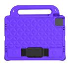 For iPad Air 4 10.9 2020 Diamond Series EVA Anti-Fall Shockproof Sleeve Protective Shell Case with Holder & Strap(Purple) - 1