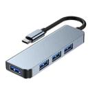 4 in 1 Type-C to 3 x USB 2.0 Ports + USB 3.0 Port Network HUB - 1