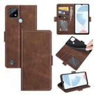For OPPO Realme C21 Dual-side Magnetic Buckle Horizontal Flip Leather Case with Holder & Card Slots & Wallet(Brown) - 1