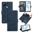 For OPPO Realme C21 Dual-side Magnetic Buckle Horizontal Flip Leather Case with Holder & Card Slots & Wallet(Dark Blue) - 1