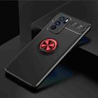 For OPPO Reno6 Pro Metal Ring Holder 360 Degree Rotating TPU Case(Black+Red) - 2