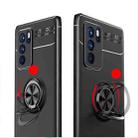 For OPPO Reno6 Pro Metal Ring Holder 360 Degree Rotating TPU Case(Black+Red) - 4