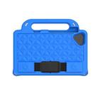 For Huawei MediaPad M5 lite 8.0 inch Diamond Series EVA Portable Flat Anti Falling Sleeve Protective Shell With Bracket / Strap(Blue) - 1