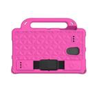 For Samsung Galaxy Tab A 8.0 T380/385/T387 Diamond Series EVA  Anti-Fall Shockproof Sleeve Protective Shell Case with Holder & Strap(Rose Red) - 1