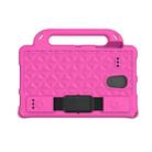For Samsung Galaxy Tab 4 8.0 T330/T331/T377 Diamond Series EVA  Anti-Fall Shockproof Sleeve Protective Shell Case with Holder & Strap(Rose Red) - 1