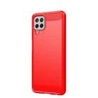 For Samsung Galaxy A22 4G MOFI Gentleness Series Brushed Texture Carbon Fiber Soft TPU Case(Red) - 1