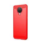For Nokia G10 / G20 / 6.3 MOFI Gentleness Series Brushed Texture Carbon Fiber Soft TPU Case(Red) - 1