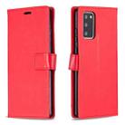 For Samsung Galaxy S21 FE Crazy Horse Texture Horizontal Flip Leather Case with Holder & Card Slots & Wallet & Photo Frame(Red) - 1