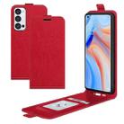 For OPPO Reno5 Pro+ / Find X3 Neo R64 Texture Single Vertical Flip Leather Protective Case with Card Slots & Photo Frame(Red) - 1