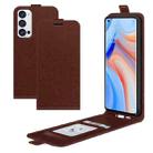 For OPPO Reno5 Pro+ / Find X3 Neo R64 Texture Single Vertical Flip Leather Protective Case with Card Slots & Photo Frame(Brown) - 1