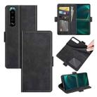 For Sony Xperia 5 III Dual-side Magnetic Buckle Horizontal Flip Leather Case with Holder & Card Slots & Wallet(Black) - 1