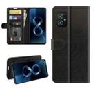 For Asus Zenfone 8 R64 Texture Single Horizontal Flip Protective Case with Holder & Card Slots & Wallet& Photo Frame(Black) - 1