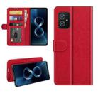 For Asus Zenfone 8 R64 Texture Single Horizontal Flip Protective Case with Holder & Card Slots & Wallet& Photo Frame(Red) - 1