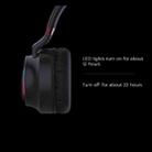 BD01 Colorful LED Bluetooth 5.0 Headphones Foldable Wireless HiFi Stereo Headset with Mic, Support TF Card / 3.5mm AUX(Black) - 10