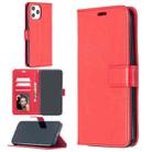 For iPhone 13 Pro Crazy Horse Texture Horizontal Flip Leather Case with Holder & Card Slots & Wallet & Photo Frame (Red) - 1