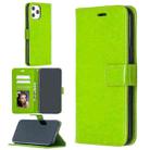 For iPhone 13 Pro Crazy Horse Texture Horizontal Flip Leather Case with Holder & Card Slots & Wallet & Photo Frame (Green) - 1