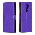 For Xiaomi Redmi Note 9 5G Crazy Horse Texture Horizontal Flip Leather Case with Holder & Card Slots & Wallet & Photo Frame(Purple) - 1