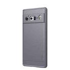 For Google Pixel 6 Pro MOFI Gentleness Series Brushed Texture Carbon Fiber Soft TPU Case(Gray) - 1