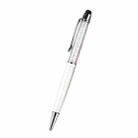 AT-22  2 in 1 Universal Flash Diamond Decoration Capacitance Pen Stylus Ballpoint Pen(White) - 1