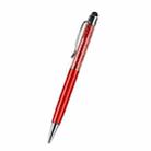 AT-22  2 in 1 Universal Flash Diamond Decoration Capacitance Pen Stylus Ballpoint Pen(Red) - 1
