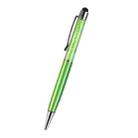 AT-22  2 in 1 Universal Flash Diamond Decoration Capacitance Pen Stylus Ballpoint Pen(Green) - 1