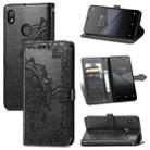 For TECNO Pop 3 Mandala Flower Embossed Horizontal Flip Leather Case with Bracket / Card Slot / Wallet / Lanyard(Black) - 1