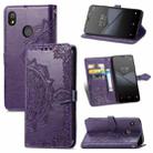 For TECNO Pop 3 Mandala Flower Embossed Horizontal Flip Leather Case with Bracket / Card Slot / Wallet / Lanyard(Purple) - 1