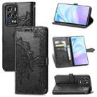 For ZTE 30 Ultra 5G Mandala Flower Embossed Horizontal Flip Leather Case with Bracket / Card Slot / Wallet / Lanyard(Black) - 1