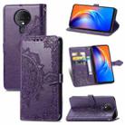 For TECNO SPARK 6 Mandala Flower Embossed Horizontal Flip Leather Case with Bracket / Card Slot / Wallet / Lanyard(Purple) - 1