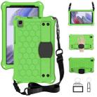 For Samsung Galaxy A7 Lite T220 / T225 Honeycomb Design EVA + PC Material Four Corner Anti Falling Flat Protective Shell with Strap(Green+Black) - 1