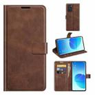 For OPPO Reno6 Pro 5G Retro Calf Pattern Buckle Horizontal Flip Leather Case with Holder & Card Slots & Wallet(Dark Brown) - 1