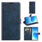 For OPPO Reno6 Pro 5G Retro Calf Pattern Buckle Horizontal Flip Leather Case with Holder & Card Slots & Wallet(Blue) - 1