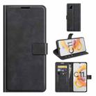 For OPPO Realme C11 2021 Retro Calf Pattern Buckle Horizontal Flip Leather Case with Holder & Card Slots & Wallet(Black) - 1