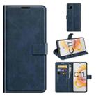 For OPPO Realme C11 2021 Retro Calf Pattern Buckle Horizontal Flip Leather Case with Holder & Card Slots & Wallet(Blue) - 1