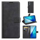 For TCL 20S / 20 5G /20L / 20L+ Retro Calf Pattern Buckle Horizontal Flip Leather Case with Holder & Card Slots & Wallet(Black) - 1