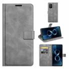 For ASUS Zenfone 8 ZS590KS Retro Calf Pattern Buckle Horizontal Flip Leather Case with Holder & Card Slots & Wallet(Grey) - 1