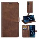 For ASUS Zenfone 8 ZS590KS Retro Calf Pattern Buckle Horizontal Flip Leather Case with Holder & Card Slots & Wallet(Dark Brown) - 1